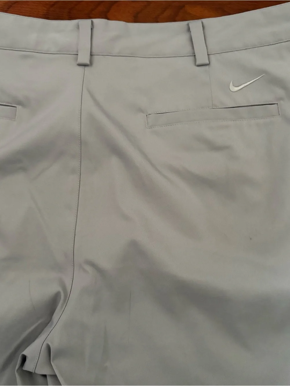 Nike Shorts Mens Size 36 Grey Golf Dri Fit Casual Flat Front Chino Preppy USA